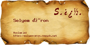 Selyem Áron névjegykártya